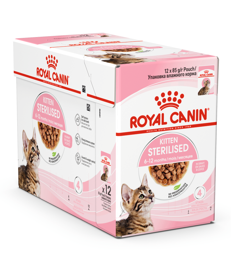 Aanhankelijk Meyella Jasje Royal Canin kattenvoer Kitten Sterilised Gravy 12 x 85 gr | Hoodie Dier XL