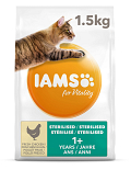 IAMS kattenvoer Adult Sterilised Chicken 1,5 kg