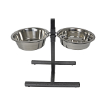 H-Voederstandaard Slowfeeder 2 x Ø 24 cm