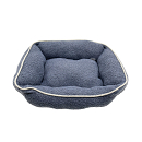 Hondenmand Teddy met Bies Blauw<br> 50 x 40 cm