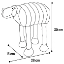 Flamingo Hondenspeelgoed Ribola Liggend Beige S