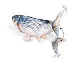 Flamingo kattenspeelgoed Flounder Vis Grijs