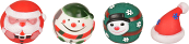 Kerstspeelgoed vinyl <br>8 cm assorti