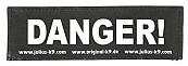 Julius K9 Velcro stickers XS DANGER!