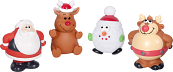 Kerstspeelgoed vinyl <br>12 cm assorti