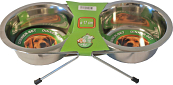 Dinnerset met 2 RVS bakken