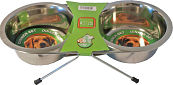 Dinnerset met 2 RVS bakken
