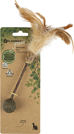 Flamingo kattenspeelgoed Topsy Stokje Matatabi Bol