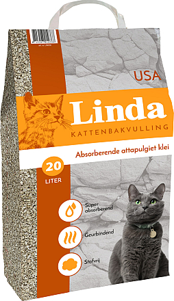 Linda kattenbakvulling USA (Oranje) 20 ltr
