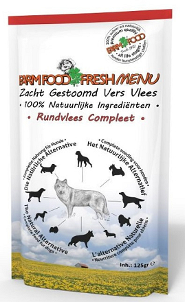 Farm Food Fresh Menu Rundvlees Compleet 125 gr