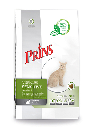 Prins kattenvoer VitalCare Sensitive Hypoallergic 5 kg