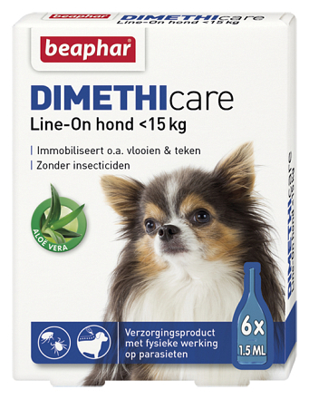 Dimethicare Line-on hond <15 kg 6 pipetten