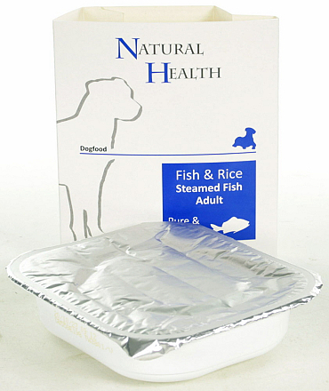 Natural Health Dog hondenvoer Steamed Pure & Simple Fish & Rice 395 gr