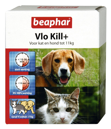 Beaphar Vlo Kill+ kat en hond tot 11 kg 6 st