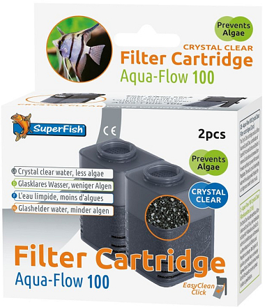 SuperFish Aqua-Flow 100 Crystal Clear cartridge 2 st