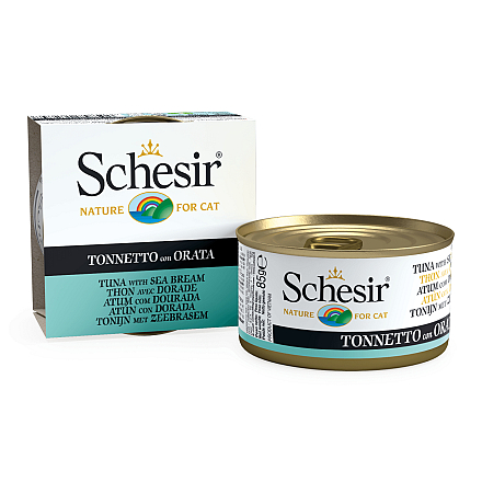 Schesir Kattenvoer Tonijn/Zeebrasem Gelei 85 gr