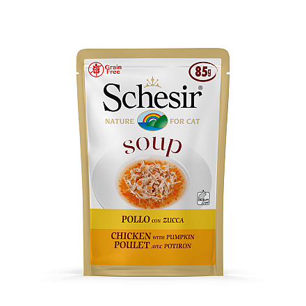 Schesir Kattenvoer Kip/Pompoen Soup<br> 85 gr