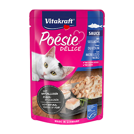 Vitakraft kattenvoer Poésie Déli Sauce koolvis 85 gr