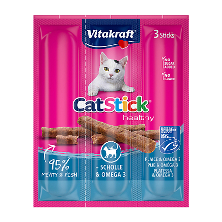 Vitakraft Cat Stick mini schol en omega-3 18 gr