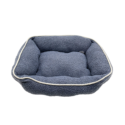 Hondenmand Teddy met Bies Blauw<br> 50 x 40 cm