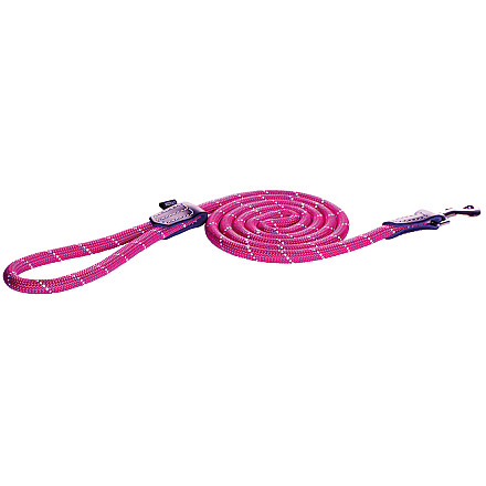 Rogz Hondenlijn Lang Rope Roze M: 180 cm x 9 mm