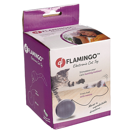 Flamingo Kattenspeelgoed Boula Bewegende Bal met Muis