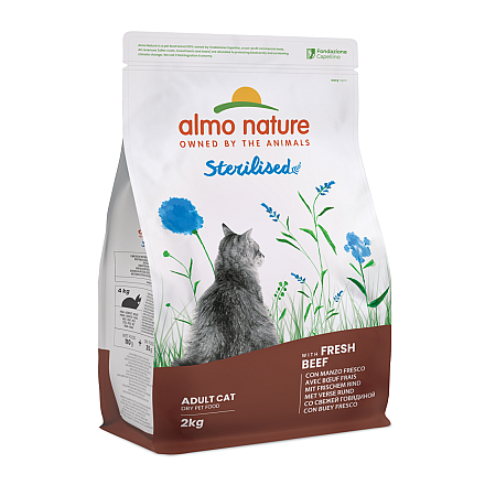Almo Nature Kattenvoer Sterilised Rundvlees 2 kg