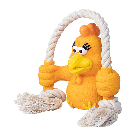 Quapas! Hondenspeelgoed Fun Chicken with Rope