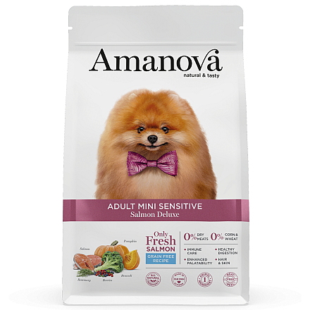 Amanova Hondenvoer Adult Mini Sensitive Salmon Deluxe 7 kg