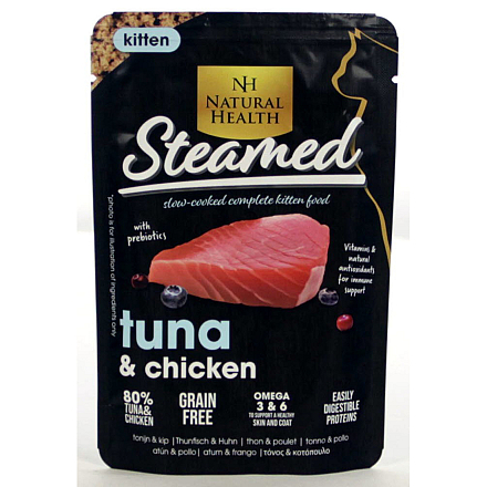 Natural Health Kattenvoer Steamed Kitten Tuna 85 gr