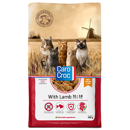 CaroCroc Kattenvoer with Lamb 400 gr