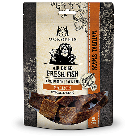 Monopets Air Dried Fresh Fish XL Cubes Salmon 100 gr