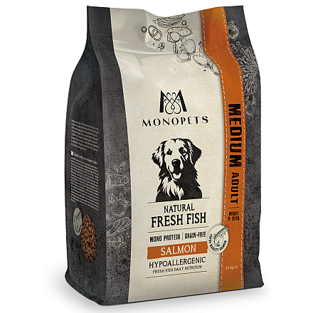 Monopets Hondenvoer Fresh Fish Adult Medium Salmon 12 kg