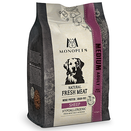 Monopets Hondenvoer Fresh Meat Adult Medium Sheep 12 kg
