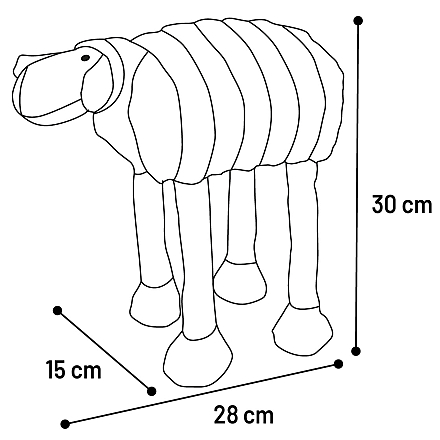 Flamingo Hondenspeelgoed Ribola Liggend Beige S