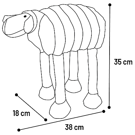 Flamingo Hondenspeelgoed Ribola Liggend Beige L