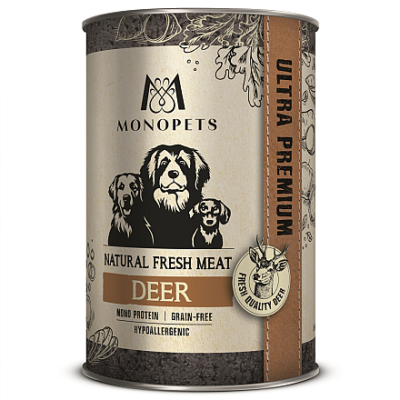 Monopets Hondenvoer Fresh Meat Deer 400 gr