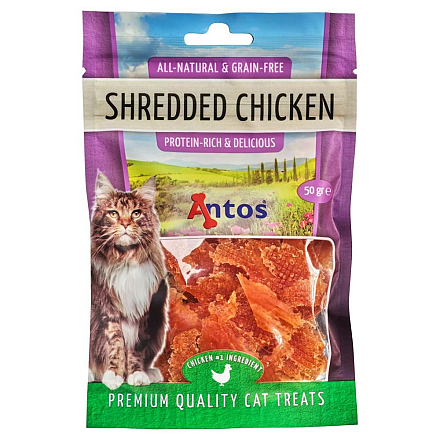 Antos Kattensnack Shredded Chicken 50 gr