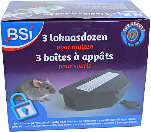 BSI lokaasdoos voor muizen 3 st