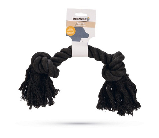 Beeztees Flossytoy 2 Knopen Zwart