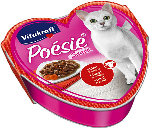 Vitakraft kattenvoer Poésie Sauce rund en wortel 85 gr