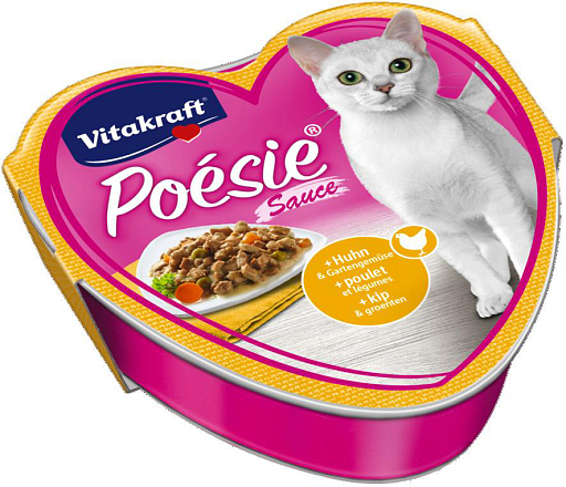 Vitakraft kattenvoer Poésie Sauce kip en groente 85 gr