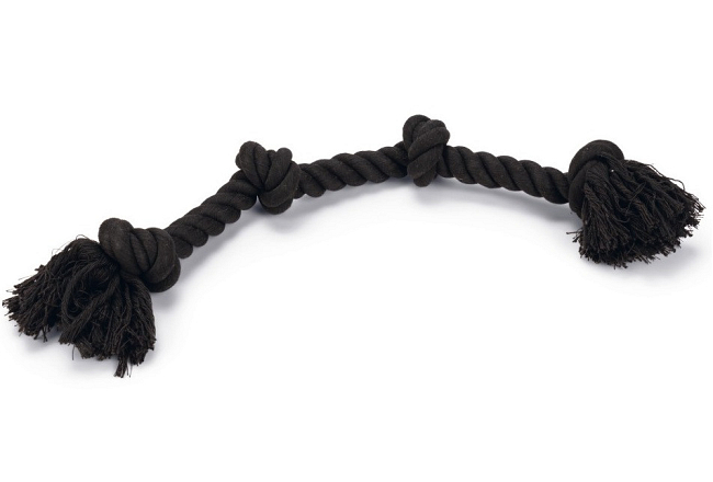 Beeztees Flossytoy 4 Knopen Zwart