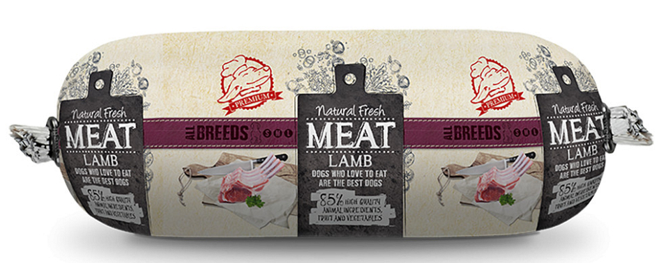 Natural Fresh MEAT hondenworst lamb <br>600 gr